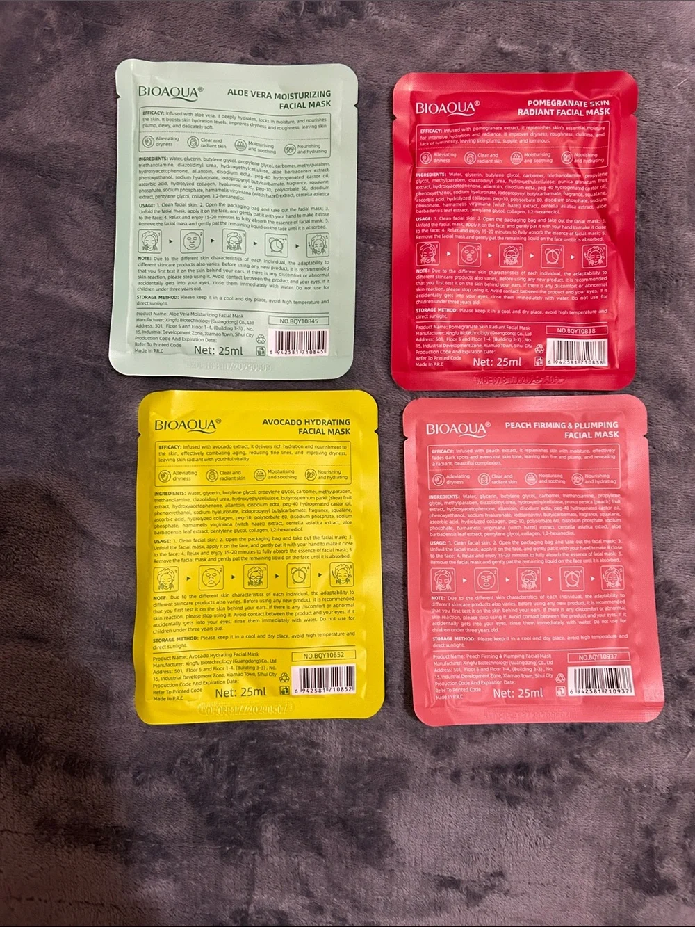 4 Facial Masks By Bioaqua